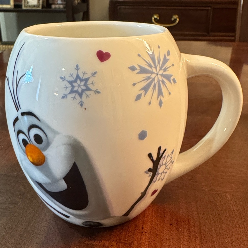 Disney Frozen  Olaf & Snowflakes Coffee Tea Mug Cup Enesco